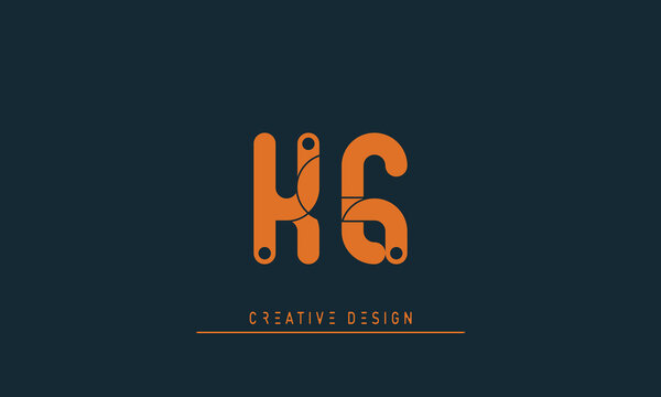 Alphabet letters Initials Monogram logo KG , GK