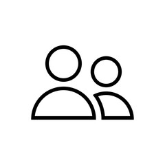 Poster - People icon vector in line style. Group concept