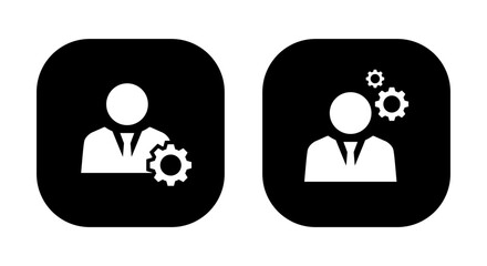 Poster - Management icon vector isolated on square background