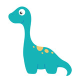 Fototapeta Dinusie - Cute cartoon dinosaur for nursery decoration.