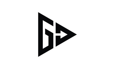 Fototapete - GO Logo. Initial letter G and A logo vector design