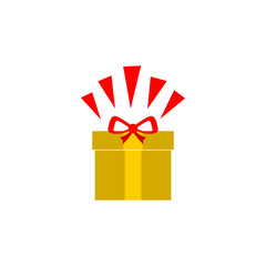 Poster - Surprise gift box icon isolated on transparent background