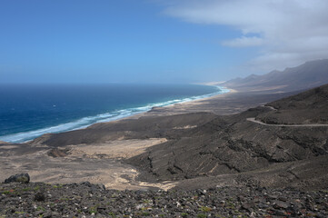  Cofete beach landscape view, Fuerteventura