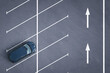 © Radosław Dybała - samochód parkujący widziany z drona - car parking by drone, from drone