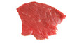  steak de bœuf crus, en gros plan, sur un fond blanc