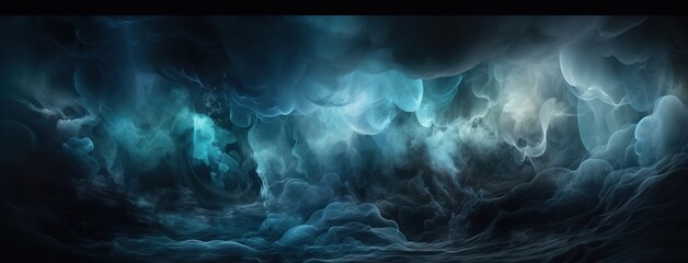 abstract blue - dark background, generative ai