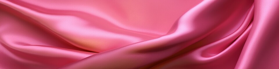 Poster - soft pink silk fabric satin background. Generative AI