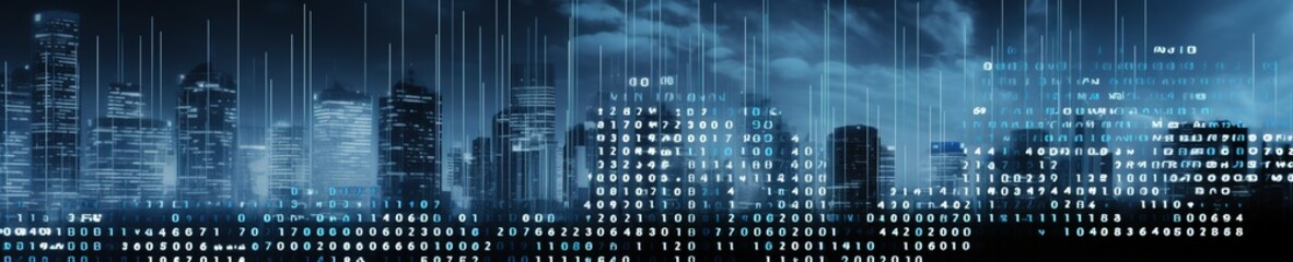 Fototapete - technology graph real estate market chart blue background, blue abstract background. Generative AI