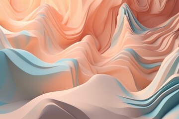 Poster - abstract orange pastel color gradient wax background generative ai