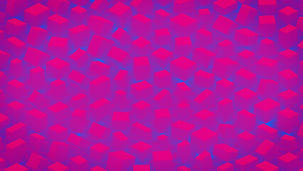 Wall Mural - fantastic acid colors cuboids graphic pink bg - abstract 3d rendering