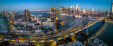 Fototapeta Miasto - Aerial Drone of Brooklyn NYC 