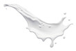 Leinwandbild Motiv White milk wave splash with splatters and drops. Ai. Cutout on transparent