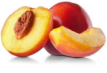 Canvas Print - Fresh tasty ripe peach or nectarine fruits