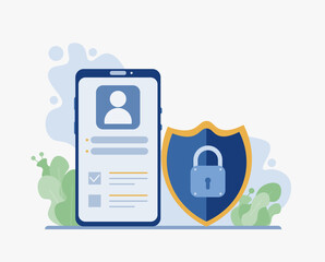 Fototapete - user interface for authorization, using a secure login and password. account data protection. perfec