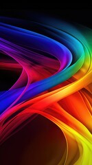 Wall Mural - Modern background of rainbow gradients and curves with fluid, liquid motion with generative ai