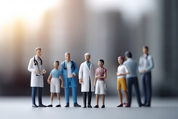 Miniature people consult a doctor about the disease, created with Generative AI