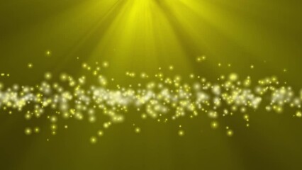 Wall Mural - floating vapor particles and magic gold sun rays. abstract motion 4k gold background at 60fps.