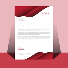 Letterhead template in Abstract style design