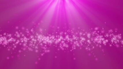 Wall Mural - Motion magic pink rays and floating bubbles on a 4k shiny pink background at 60fps.
