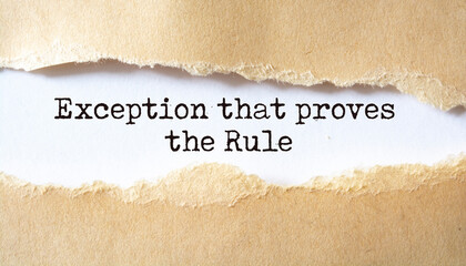 Poster - Exception that proves the Rule