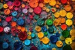 close-up view of multicolored paint. Generative AI