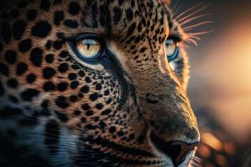 Jaguar is a species of predatory mammals of the cat family, panther genus. AI generated