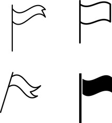 Poster - vector flag icon set illustration on white background..eps