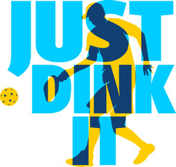Wall Mural - unique editable vector design of pickleball dink word creation with accent best for your digital and