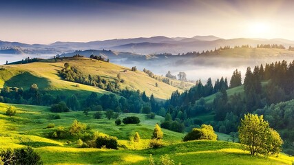  sunrise in the mountains