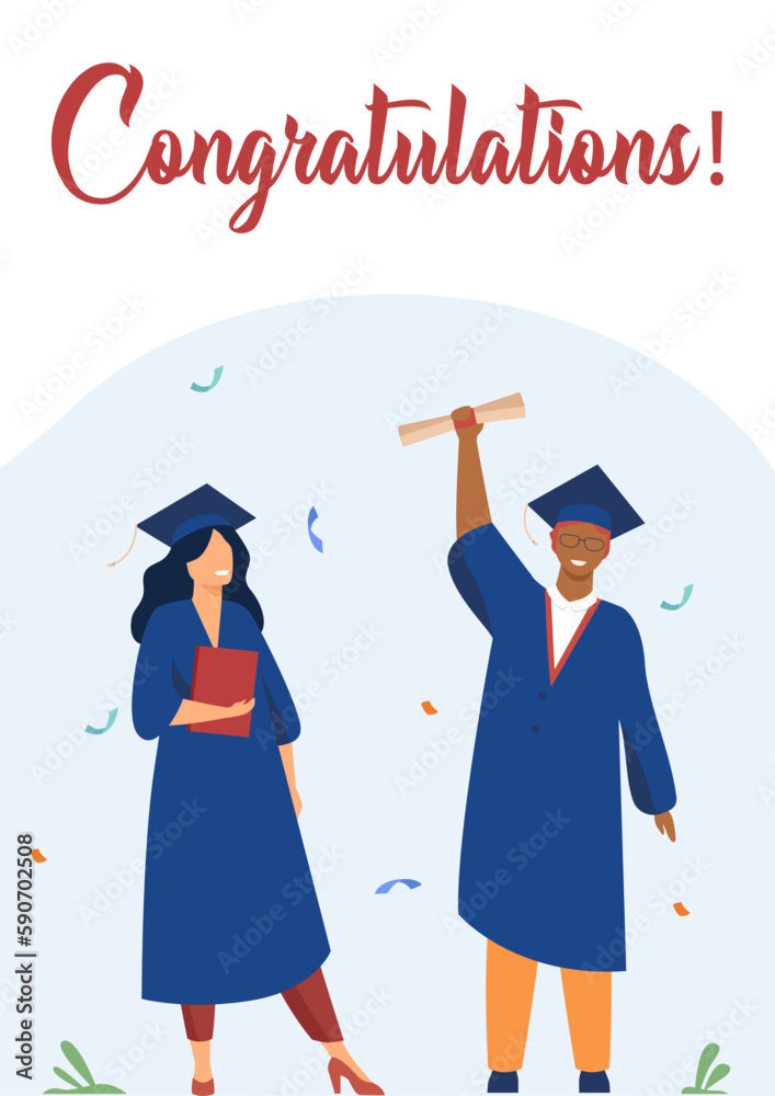 graduation convocation congratulation vector design Stock Vector ...