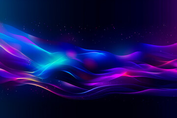 Fototapete - Colorful light burst and laser pointer for a modern abstract background with fast colors in the style of dark sky blue with copy space
