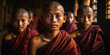 Young buddhist monks in Myanmar