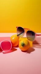 Poster - Abstract conceptual illustration of summer mood. Generative AI