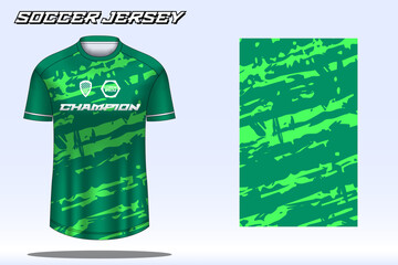 Wall Mural - Soccer jersey sport t-shirt design mockup for football club