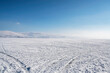 Snow covered frozen ice lake Cildir,Kars. 