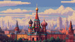 pixel art landscape moscow,russia