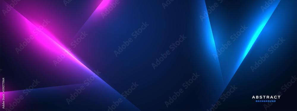 Blue technology background with motion neon light effect.Vector ...