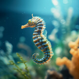 Fototapeta  - seahorse on a reef in the Mediterranean Sea
