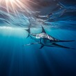 swordfish at the bottom of the sea in the caribbean generative ai