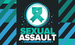 Sexual Assault Awareness Month in April. Annual campaign to promote education and the prevention of sexual violence. Social awareness symbol. Stop violence. Vector illustration