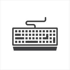 Fototapete - Keyboard vector icon. Keyboard linear flat sign design. Keyboard symbol pictogram. UX UI icon