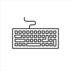 Fototapete - Keyboard vector icon. Keyboard linear flat sign design. Keyboard symbol pictogram. UX UI icon
