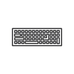 Fototapete - Keyboard vector icon. Keyboard linear flat sign design. Keyboard symbol pictogram. UX UI icon