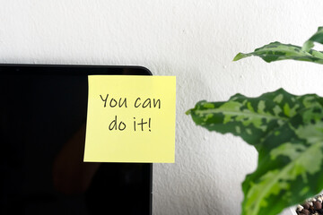 Wall Mural - Adhesive note with text you can do it