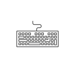 Fototapete - Keyboard vector icon. Keyboard linear flat sign design. Keyboard symbol pictogram. UX UI icon