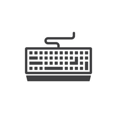 Fototapete - Keyboard vector icon. Keyboard linear flat sign design. Keyboard symbol pictogram. UX UI icon