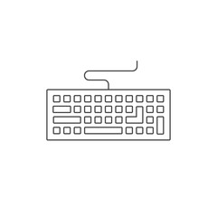 Fototapete - Keyboard vector icon. Keyboard linear flat sign design. Keyboard symbol pictogram. UX UI icon