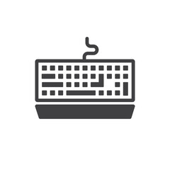 Fototapete - Keyboard vector icon. Keyboard linear flat sign design. Keyboard symbol pictogram. UX UI icon