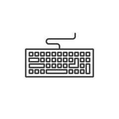 Fototapete - Keyboard vector icon. Keyboard linear flat sign design. Keyboard symbol pictogram. UX UI icon