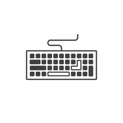 Fototapete - Keyboard vector icon. Keyboard linear flat sign design. Keyboard symbol pictogram. UX UI icon